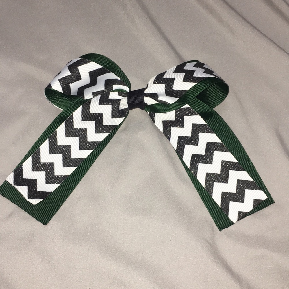 girls chevron hair bow